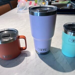 Yeti Lavender 30oz Rambler Tumbler with Clear Lid - Pastel Purple